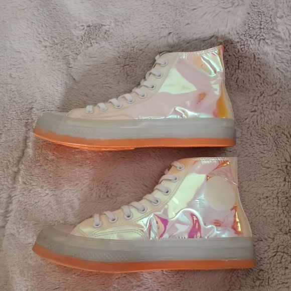 Converse Chuck 70 High Vis Iridescent Rainbow Hologram Metallic Unisex Festival - Picture 4 of 7